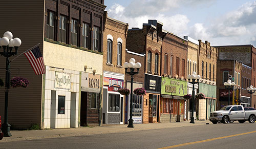 Small town main street