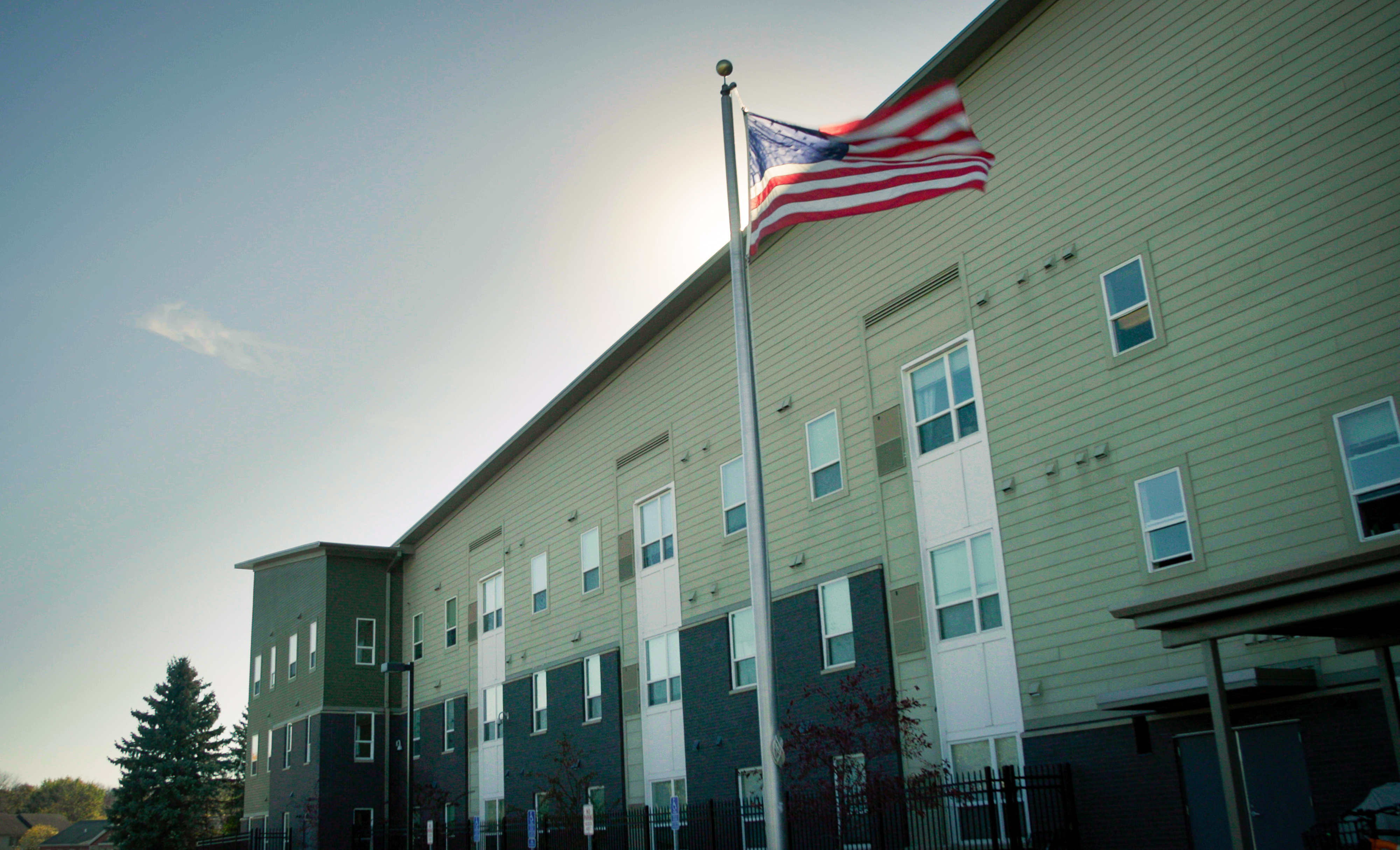 Rental_housing_exterior_and_American_flag